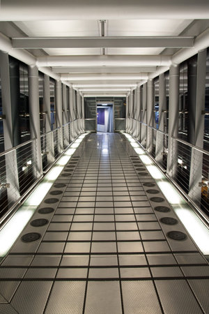 Travelator Tunnel in Airport Concourse