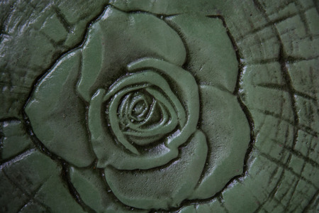 abstract crafted stone garden tiles floorの写真素材