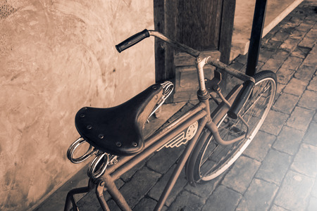 Old tricycle in vintage styleのeditorial素材