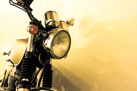vintage Motorcycle detail, vintage color styleの写真素材