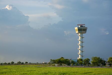 Air Traffic Control tower Sunset Skyのeditorial素材