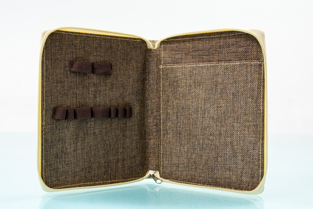 Open a bag on white backgroundの写真素材