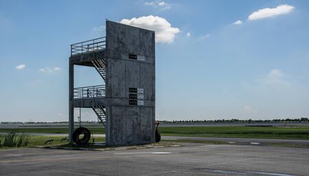 platform practice Spray water in airportの写真素材
