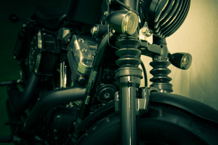 vintage Motorcycle detail,vintage toneの写真素材