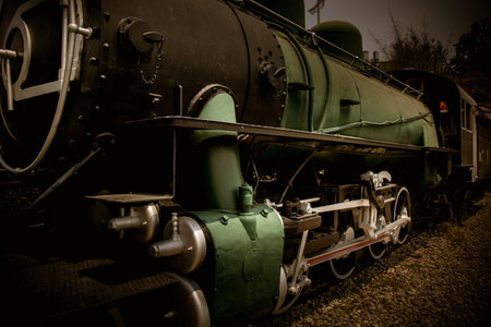 Vintage Steam engine locomotive train