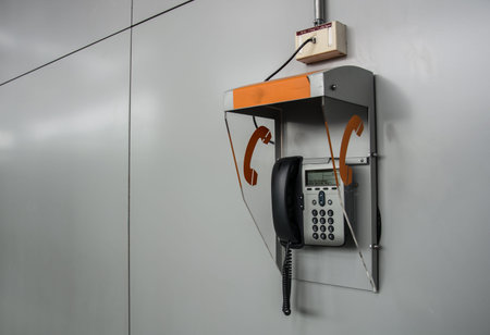IP phone in box on a white background