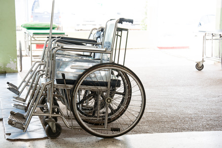 Row Wheelchairs in the hospitalの写真素材