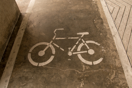 The look of the path for the bike, Symbol of bike.の写真素材