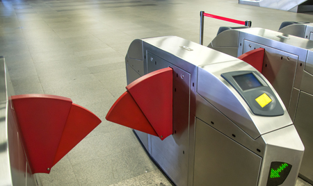 Entrance of railway stationの写真素材