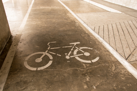The look of the path for the bike, Symbol of bike.の写真素材
