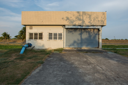pipes and colorful equipment in industrial boiler roomの写真素材