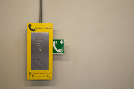 Emergency call in the subway station area