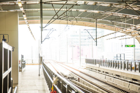 subway moving into tunnel