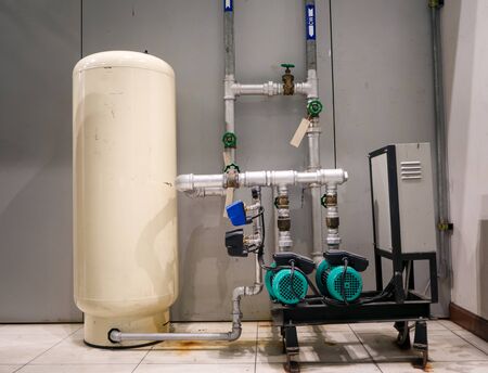 water pump booster system panel for piping and fire control systemの写真素材