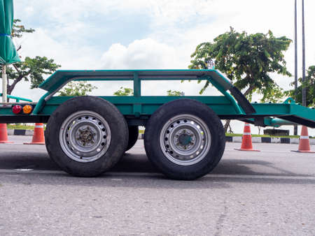 The modern two-storey bright apartment with wooden staircaseの写真素材