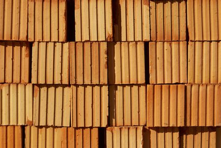  New bricks laid by accurate numbers in a stack
の写真素材