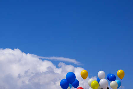 Air balloons on Children's Day at Kadiky Turkeyの写真素材