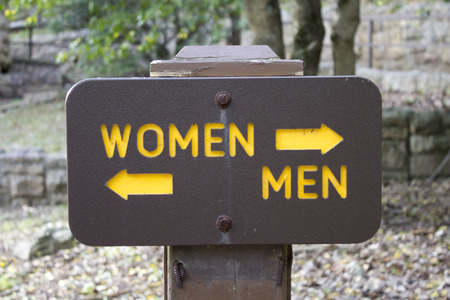 Women this Way Men That Way Signの写真素材