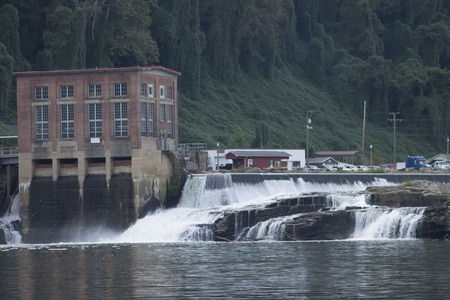 Hydroelectric plant at Kanawha Fallsの写真素材
