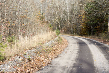Country road in coal countryの写真素材