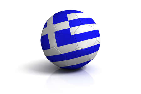 Greece football on white Backgroundの写真素材