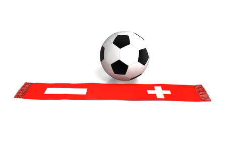 Football fan Austria and swissの写真素材