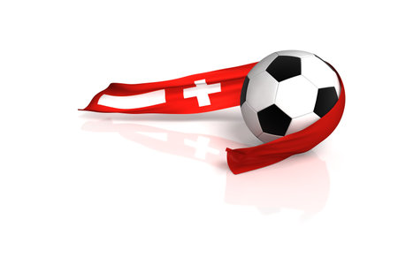 Football fan Austria and swissの写真素材