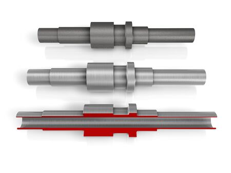 driveshaft on white backgroundの写真素材