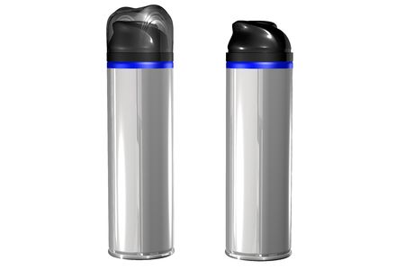 A spray can with blank label, isolated on white.の写真素材