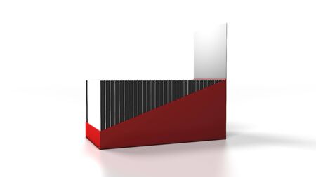 Advertising packaging cd display on white backgroundの写真素材