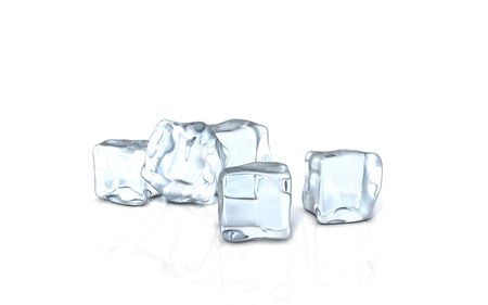 an ice cube on a glass surface の写真素材