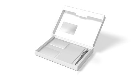 blank box on white backgroundの写真素材