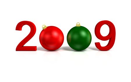 Happy new year on white background______Neujahrの写真素材
