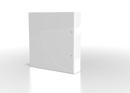 white folder on white backgroundの写真素材