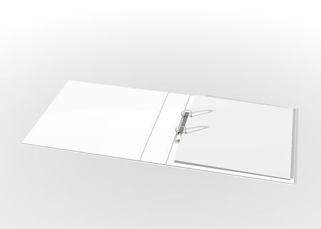 white folder on white backgroundの写真素材