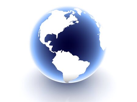 World map on white backgroundの写真素材