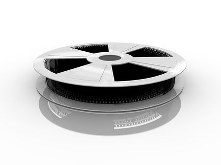 Filmstrip on white backgroundの写真素材