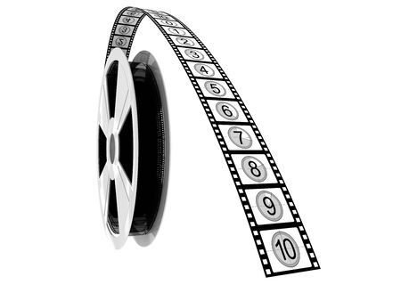 Filmstrip on white backgroundの写真素材