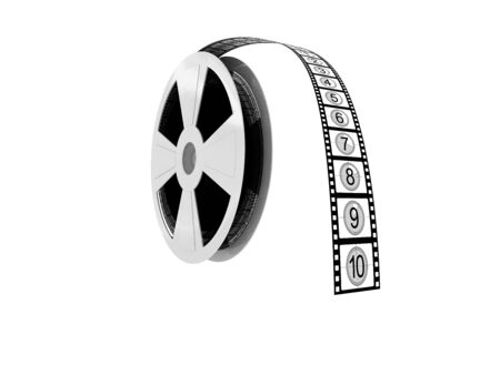Filmstrip on white backgroundの写真素材