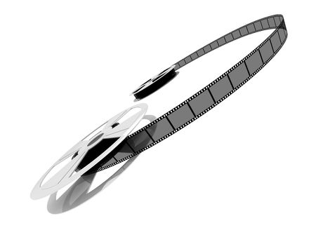 Filmstrip on white backgroundの写真素材