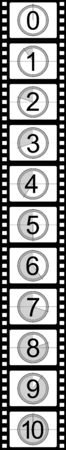 Filmstrip countdownの写真素材