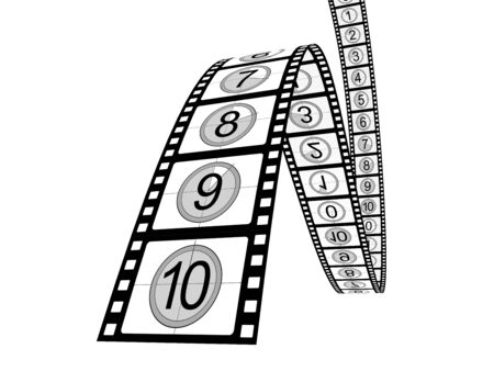 Filmstrip on white backgroundの写真素材