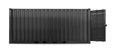 black container on white backgroundの写真素材