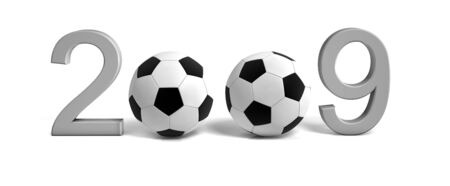 black and white soccer ball on a white backgroundの写真素材
