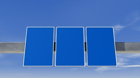 highway direction sign の写真素材