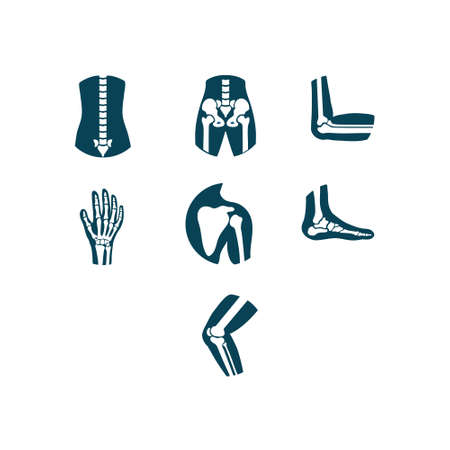 Anatomical orthopedic medical vector icon set packのイラスト素材