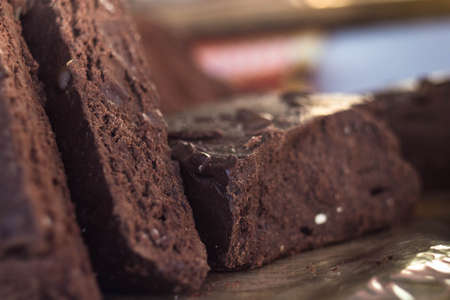 Tasty home made organic fresh dark chocolateの写真素材