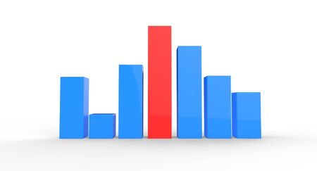 Bar chart showing challenges and growthの写真素材