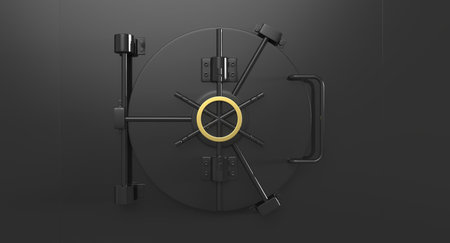 Secure Vault Locking System - の写真素材