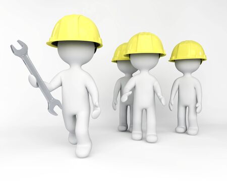 Workers get readyの写真素材